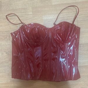 fasionnova red corset top